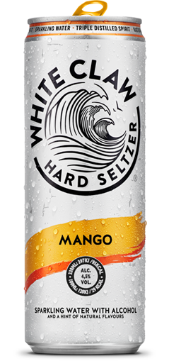 White Claw can in Mango flavour
